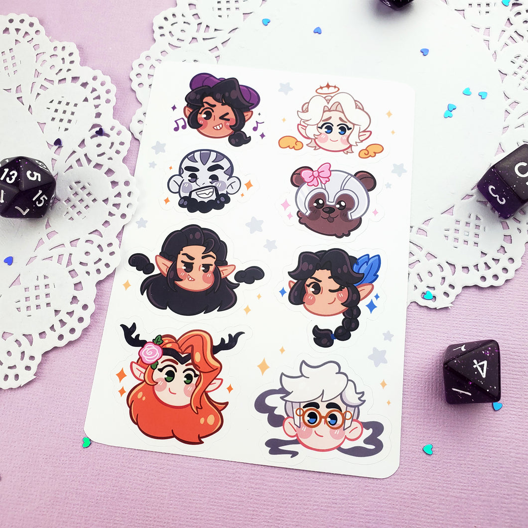 Vox Machina - Kiss Cut - Sticker Sheet